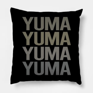 Gray Text Art Yuma Pillow