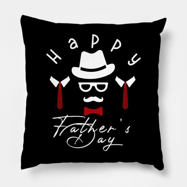Happy Father's Day Tshirt Pillow by Rezaul