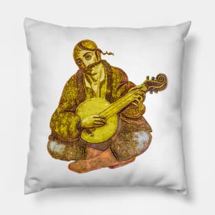 Cossack mamai,ukrainian warrior,ukrainian naive art Pillow