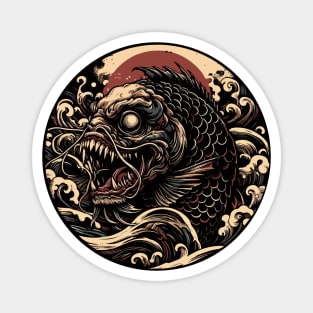 Japanese brown horror fish Magnet