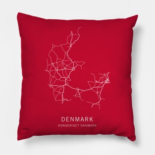 Denmark Road Map Pillow