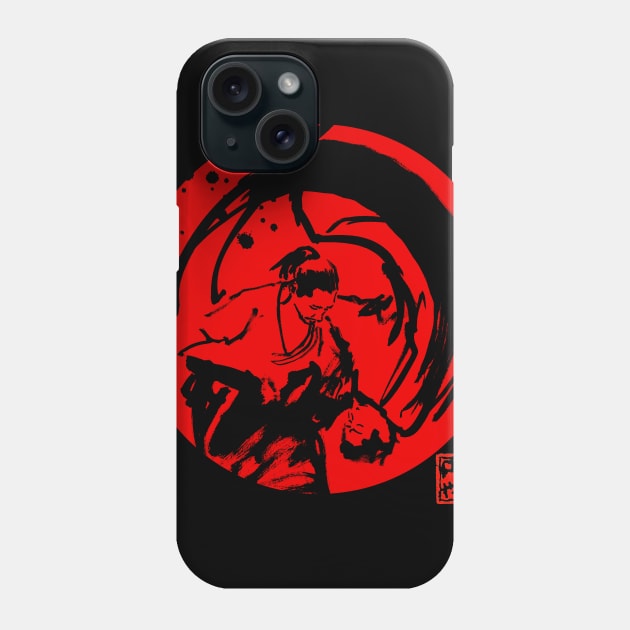 aikido red for black background Phone Case by pechane