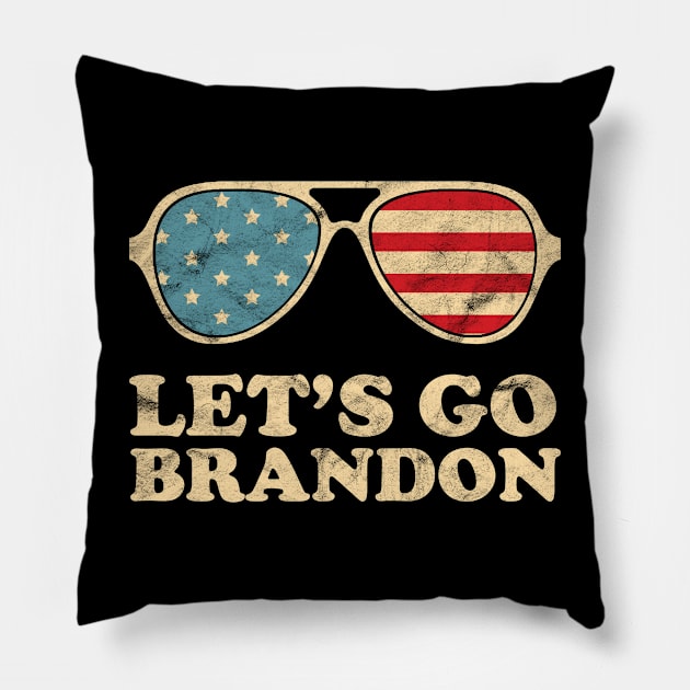 Let's Go Brandon American Flag Impeach Biden Pillow by  Funny .designs123
