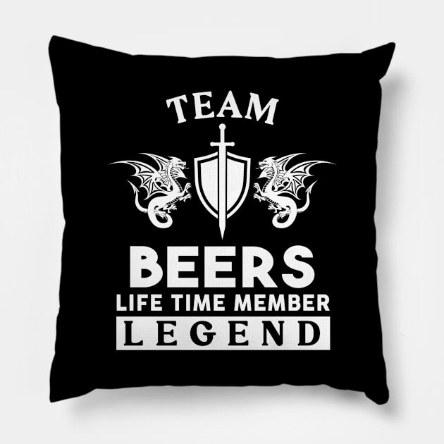 Beers Name T Shirt - Beers Life Time Member Legend Gift Item Tee Pillow by unendurableslemp118