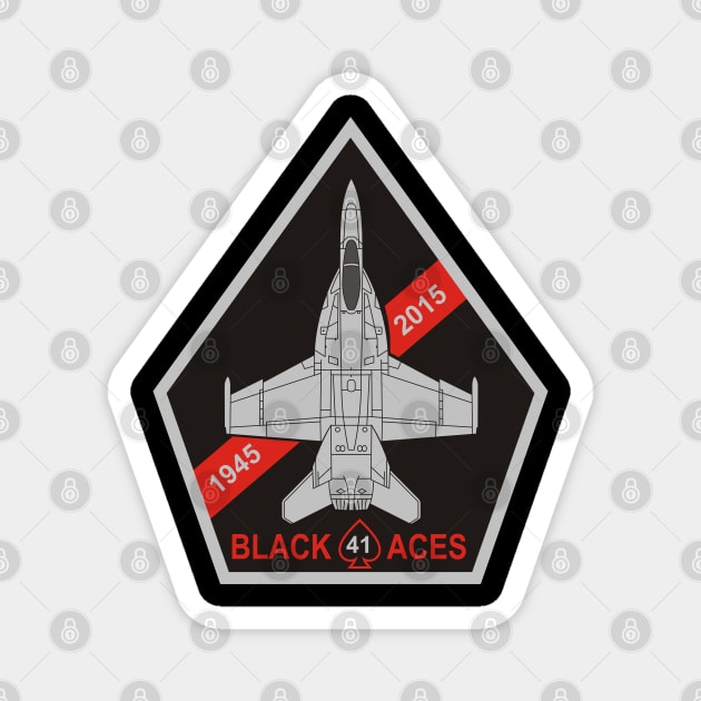 VFA-41 Black Aces F-18 Hornet Jet Fighter Airplane T-Shirt