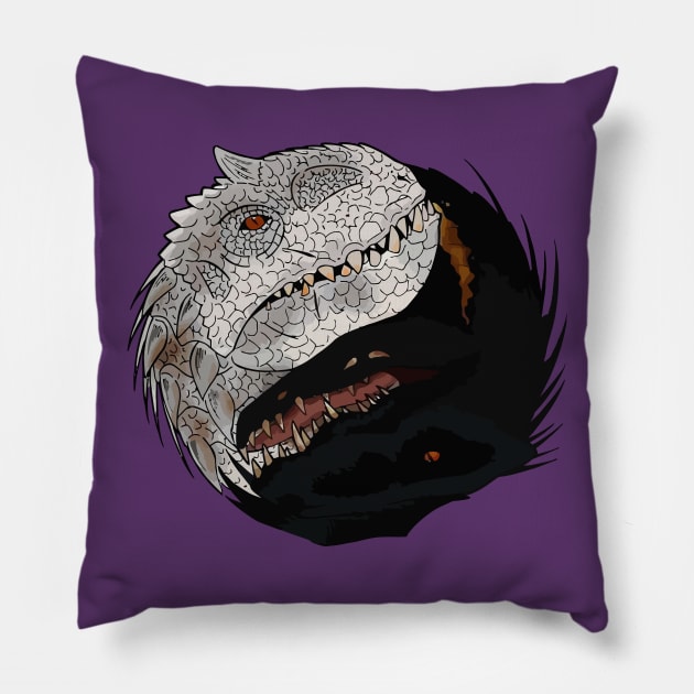 Indoraptor and Indominus Rex Pillow by WorldDinosaurs