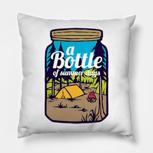 Bottle of Summer Days Outdoor Pillow