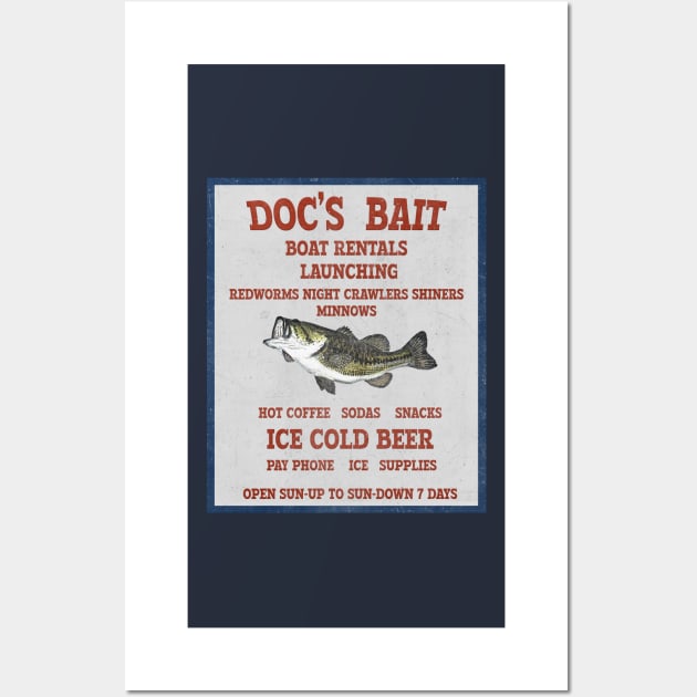 Rustic Vintage Bait Shop Store Sign - Fishing - Posters and Art