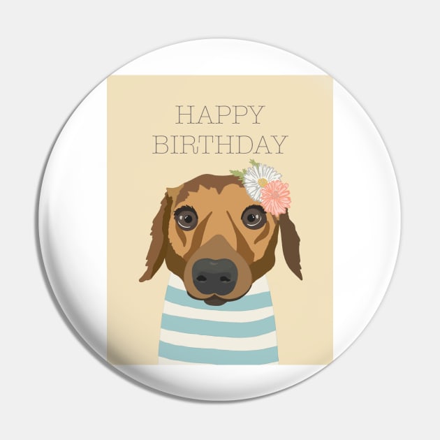 Happy Birthday Dog in Paris with flowers Pin by NattyDesigns