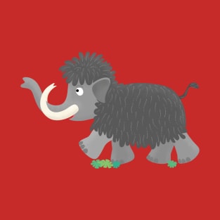 Happy woolly mammoth cartoon illustration T-Shirt