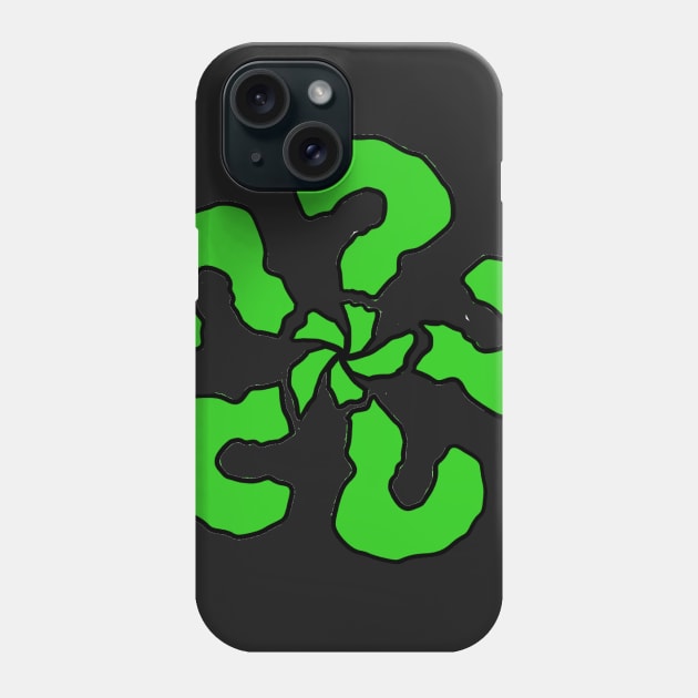 Green Question mark Phone Case by Yaseen