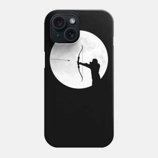 Archer Silhouette in Full Moon Phone Case