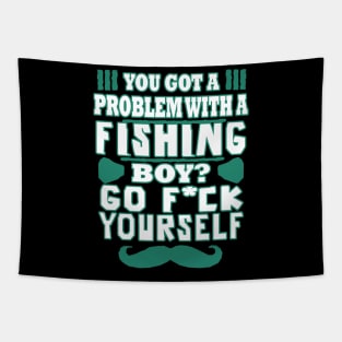 Fishing, fishing, natural fishing rod, gift idea, boy. Tapestry