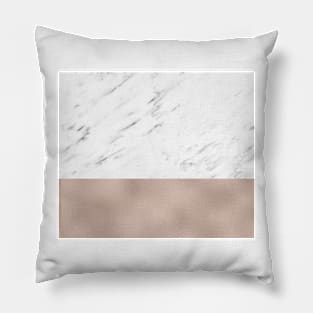 Parisian rose gold marble Pillow