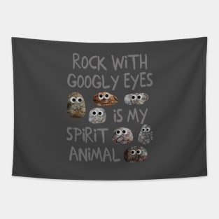 Rock with Googly Eyes Tapestry