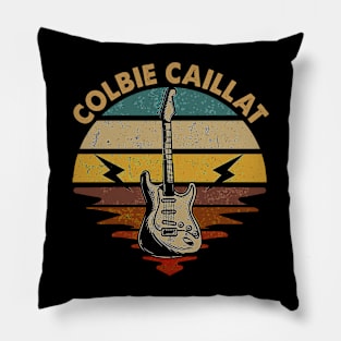 Vintage Guitar Beautiful Name Caillat Personalized Pillow