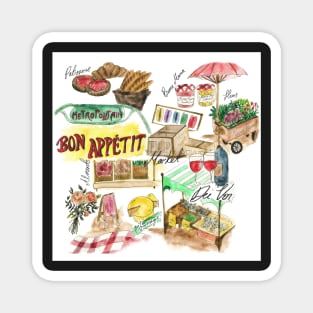 French market Collage Magnet