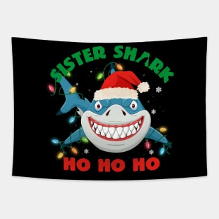 Sister Shark Ho Ho Ho Christmas Tapestry