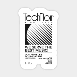 Retro 80s Technoir Nightclub Poster from the Terminator Movie Magnet