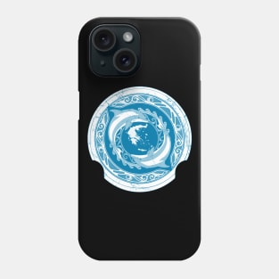 Atlantean Shield with Twin Dolphins and Map of Greece Phone Case