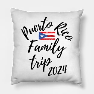 Puerto Rico Family Trip 2024 Caribbean Vacation Fun Matching Group Design Pillow