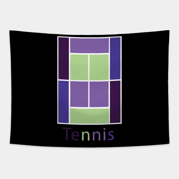 TENNIS COURT PALETTE Tapestry by King Chris