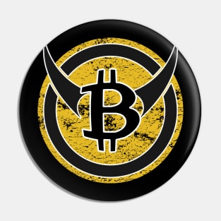 Bitcoin Logo Vintage Bull HODL Cryptocurrency Trading Pin