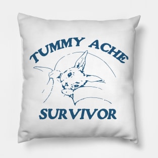 Tummy Ache Survivor T Shirt, Tummy Ache Tee, Meme T Shirt, Vintage Cartoon T Shirt, Aesthetic Tee, Unisex Pillow