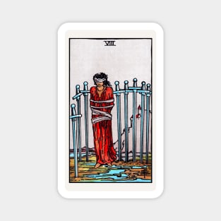 Card #57 - Eight Of Swords - Rider Waite Smith Tarot Magnet