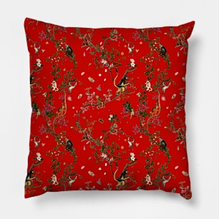 Monkey World red Pillow