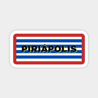 Piriápolis City in Uruguay Flag Stripes Magnet