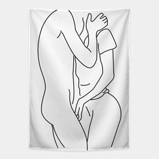 Touching - Erotic Illustration Tapestry