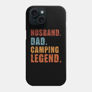 Husband Dad Camping Legend Vintage Funny Camper Father's Day Phone Case