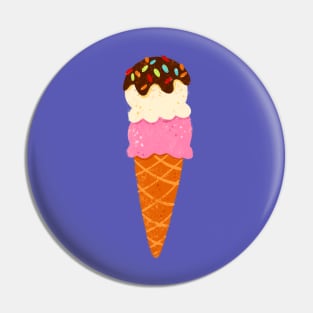 Ice Cream Cone Pin