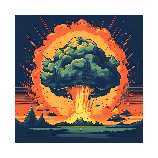 Nuclear Explosion Mushroom Cloud illustration by KOTYA