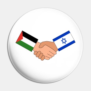 Palestine and Israel flags handshake illustration clipart Pin