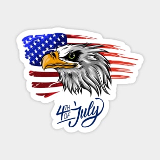 American Eagle Flag Patriotic Graphic 4th of July Magnet