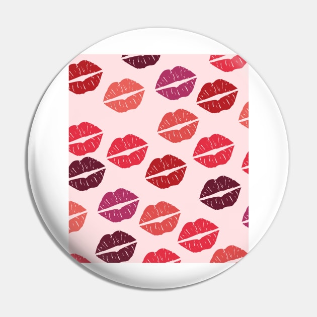 Kiss Me XOXO Print Baby Pink Pin by madiwestdal