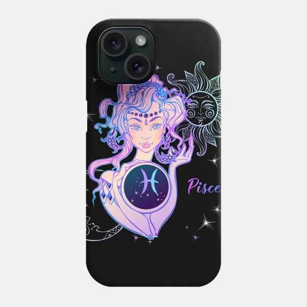 Pisces Astrology Horoscope Zodiac Birth Sign Gift for Women Phone Case by xena