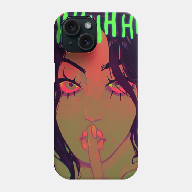 Shhhh Phone Case by snowpiart