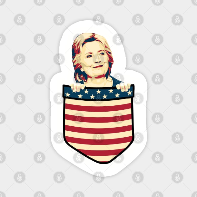 Hillary Clinton In My Pocket Magnet by Nerd_art