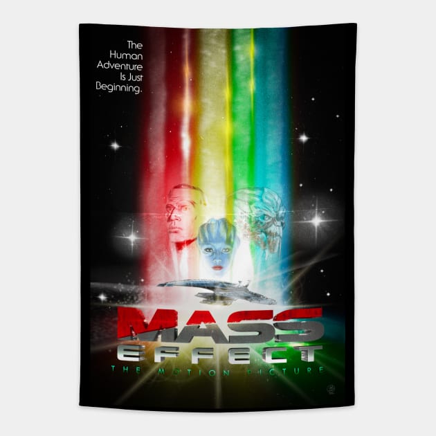 MASS EFFECT The Motion Picture Poster (Bob Peak Style) Tapestry by CrazyPencilComics