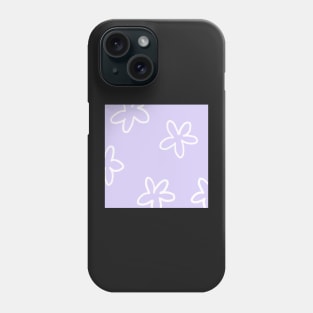 periwinkle flower pattern Phone Case