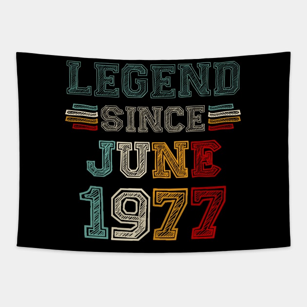 46 Years Old Legend Since June 1977 46th Birthday Tapestry by Vintage White Rose Bouquets