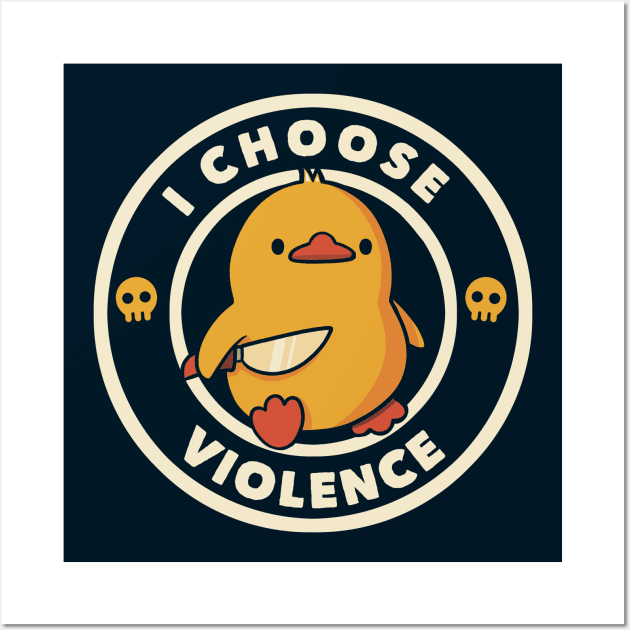  I choose violence funny duck Long Sleeve T-Shirt