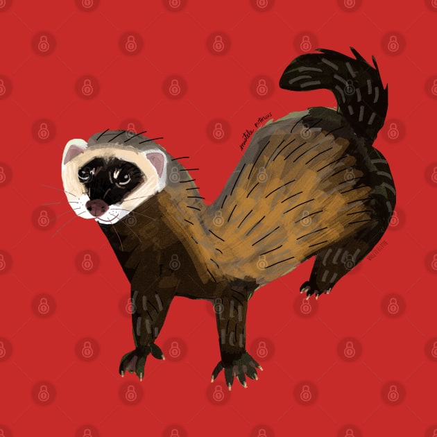 Brave Polecat ( Mustela putorius ) by belettelepink