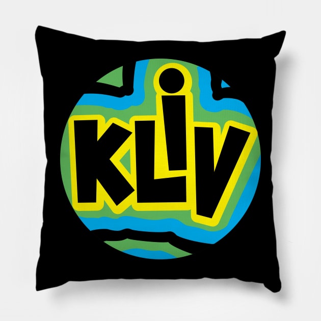 KLIV Radio San Jose California - 1970's Pillow by Ottie and Abbotts