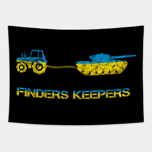 Ukraine Tractor Stealing A Russian Tank Tapestry