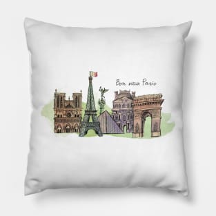 Good Old Paris Pillow