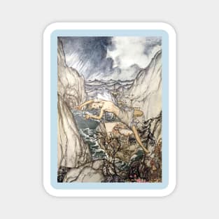 Ariel and the King's Ship in Harbor - The Tempest, Arthur Rackham Magnet
